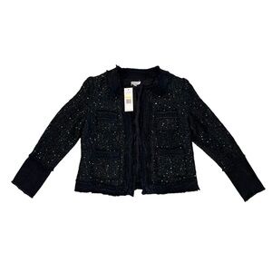 🖤NWT🖤 NANETTE LEPORE Tweed Sequin Denim Jacket